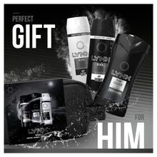 Load image into Gallery viewer, 4x Lynx Black Wash Bag Gift Set, Black Bodyspray, Bodywash &amp; anti-perspirant spray