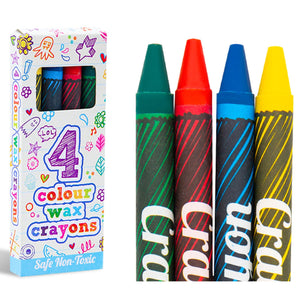 Henbrandt Safe and Non-Toxic 4 Mini Assorted Colours Children’s Wax Crayons