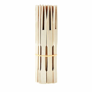 ECO Connection Pack Of 50 Disposable Natural Bamboo Skewer Forks