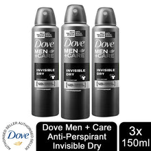 Load image into Gallery viewer, 3pk of 150ml Dove Men+Care 48H Powerful Protection Anti-Perspirant