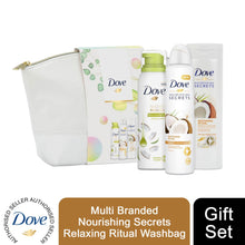 Load image into Gallery viewer, Dove Multi Branded Nourishing Secrets Relaxing Ritual Washbag Gift Set 3 piece , 1pk