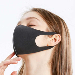 5x Unisex Face Mask Washable, Reusable, Breathable Ear Loops 3D Shape Mask,Black