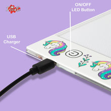 Load image into Gallery viewer, Doodle A4 Ultra-Thin Portable LED Tracing Pad with USB Cable, Dinosaur or Unicorn