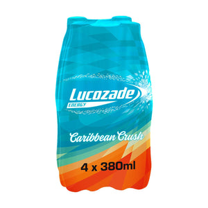 Lucozade Energy Caribbean Crush Sparkling Drink Powered By Glucose, 24x380ml