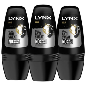 6x 100ml Lynx 48H Anti Sweat Faster Drying Africa / Gold Anti Perspirant Roll-On