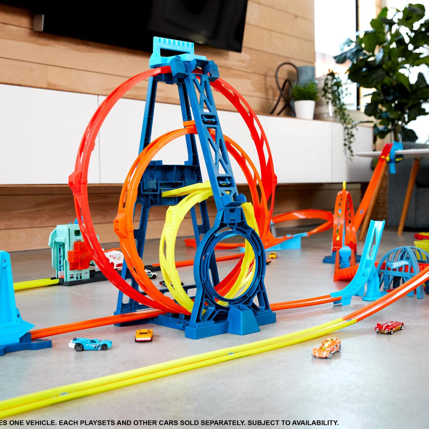 Hot Wheels Track Builder Triple Loop Stunt Loops in 2023