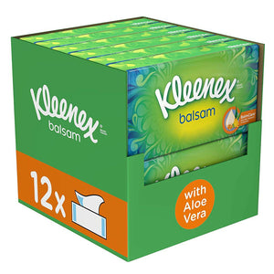 Kleenex Facial Tissues Balsam with Aloe vera - 12 Boxes