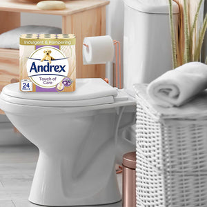 Andrex Toilet Roll Touch of Care with Shea Butter 2 Ply Toilet Paper, 72 Rolls