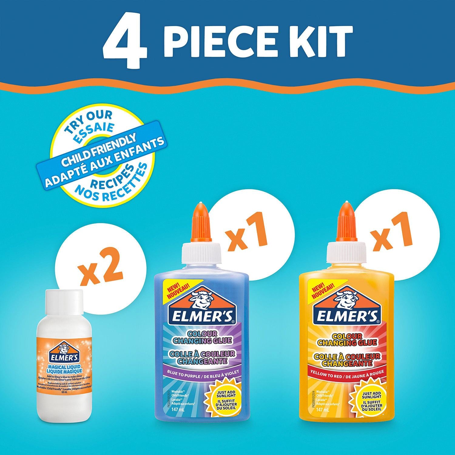 Elmers Colour Slime Kit 4 pieces