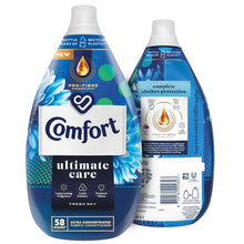 Load image into Gallery viewer, 3x of 870ml Comfort Ultimate Care Fresh Sky Concentrated Fabric Conditioner 58W