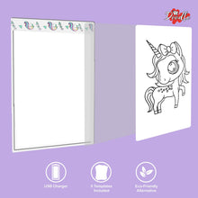 Load image into Gallery viewer, Doodle A4 Ultra-Thin Portable LED Tracing Pad with USB Cable, Dinosaur or Unicorn