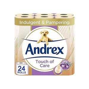 Andrex Toilet Roll Touch of Care with Shea Butter 2 Ply Toilet Paper, 72 Rolls