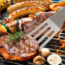 Load image into Gallery viewer, PMS Deluxe Sturdy Durable StainlessSteel BBQ Turner With Ergonomic Wooden Handle