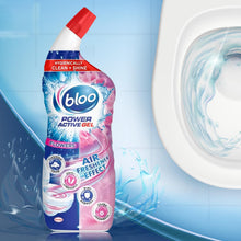 Load image into Gallery viewer, Bloo Power Active Gel Toilet Pink Gel Flowers Anti-Limescale 700 ml, 5 Bottles