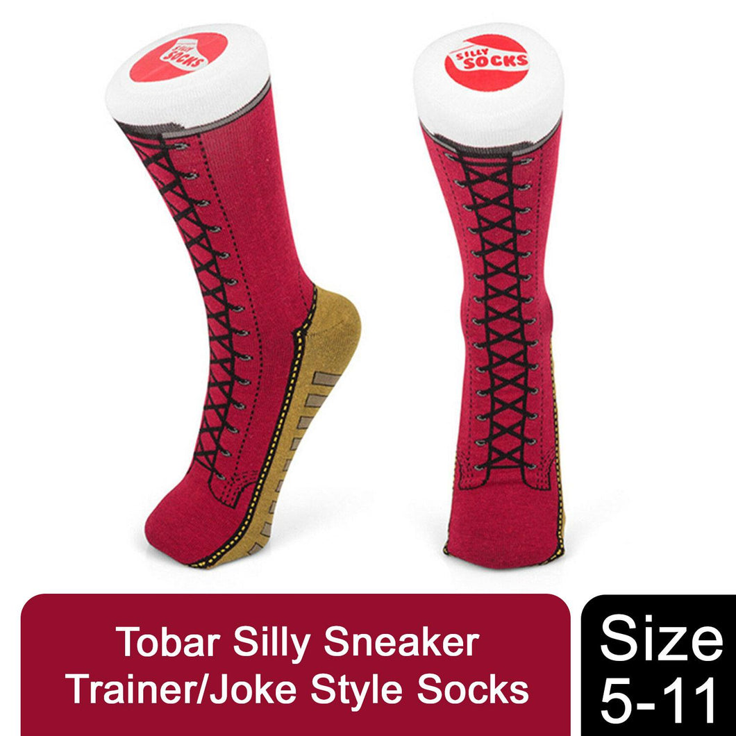 Tobar Silly Sneaker Trainer/Joke Style Socks Size 5-11, BOOT SOCKS