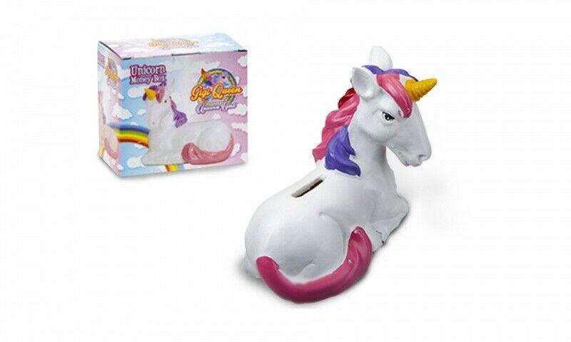 PMS 13CM Long Polyresin Unicorn Design Money Box Large