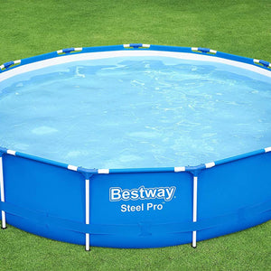Bestway Steel Pro Round Family Swimming Pool Set with Filter Pump 396x84cm, Blue