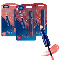 Load image into Gallery viewer, 3x Vaseline Prime &amp; Shine Lip Balm &amp; Gloss - Plum Red, Scarlet Red, or Warm Nude