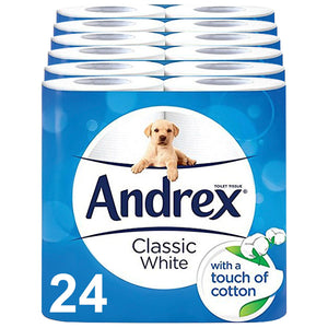 Andrex Toilet Roll Skin Kind, Gentle Clean, Classic or Supreme Quilts, 48 Rolls