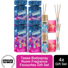 Load image into Gallery viewer, Impulse Room Fragrance Favourite Tease Bodyspray+Gift Set with Diffuser &amp; Candle