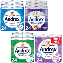 Load image into Gallery viewer, Andrex Toilet Roll Skin Kind, Gentle Clean, Classic or Supreme Quilts, 48 Rolls