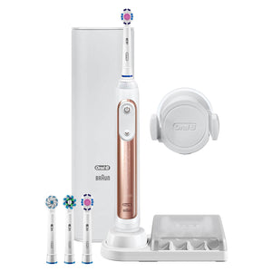 Oral-B Genius 8000 Electric Toothbrush with Heads & Travel Case, Rose Gold