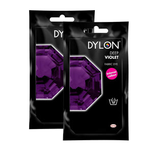 DYLON Hand Fabric Dye Sachet, Deep Violet, 2 Packs of 50g