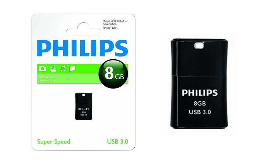 Philips USB 3.0 Pico Edition Flash Drive 8GB - Black