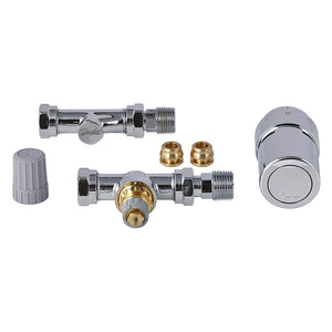 Danfoss RAS-D2 TRV Combi Sensor Set Chrome Sensor Chrome Straight, 10/15 mm