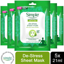 Load image into Gallery viewer, 5x of Simple Kind to Skin Moisturising &amp; Hydrating Sheet Mask with NaturalFibers