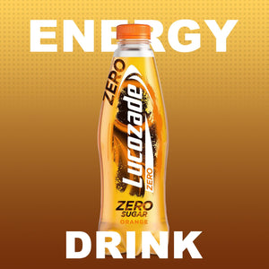12 Pack of 900ml Lucozade Zero Orange Sugar-Free Sparkling Energy Drink
