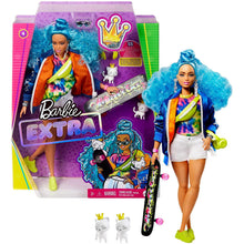 Load image into Gallery viewer, Barbie Extra Doll with Blue Curls and Skateboard