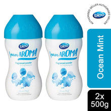 Load image into Gallery viewer, Bloo Foam Aroma Toilet Cleaner Powder Ocean Mist, 2 Packs of 500g