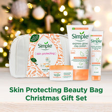 Load image into Gallery viewer, Simple Protect&#39;N&#39;Glow Gel, SPF Moisturiser &amp; Glow Clay Polish Beauty Bag GiftSet