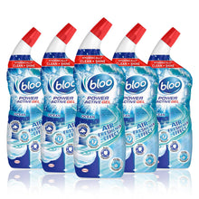 Load image into Gallery viewer, Bloo Power Active Gel Toilet Blue Gel Ocean Anti-Limescale 700 ml, 5 Bottles