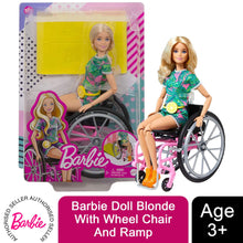 Load image into Gallery viewer, Barbie Doll #165 Blonde with Wheelchair and Ramp