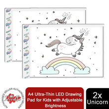 Load image into Gallery viewer, Doodle A4 Ultra-Thin Portable LED Tracing Pad with USB Cable, Dinosaur or Unicorn