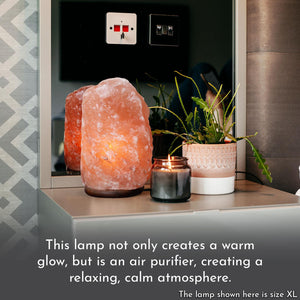 Haven Himalayan Crystal Handcrafted Salt Lamp Wooden Base , Extra Large