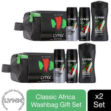 Load image into Gallery viewer, LYNX Africa Retro Washbag Gift Set -Body spray, Bodywash &amp; Deodorant Spray