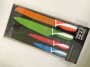 Taylor's 4 Piece Soft Grip Kitchen Knife Set