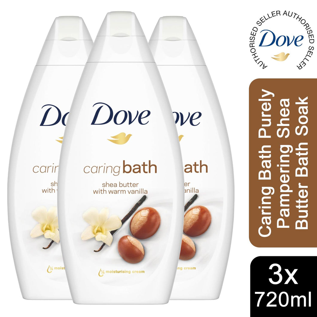 3pk of 720ml Dove Caring Bath Purely Pampering Shea Butter Bath Soak