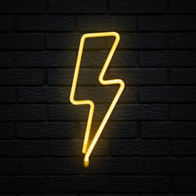 Load image into Gallery viewer, Aquarius Neon Lightning Thunder Bolt Shape Colorful LED Fairy Night Lights