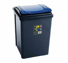 Load image into Gallery viewer, Recycling 50L Slim Bin &amp; Lid Graphite Kitchen Rubbish Dustbin Garden Waste Home