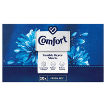 Load image into Gallery viewer, 3 Pack Comfort Tumble Dryer Sheets, Fresh Sky, 20 wash