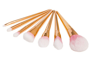 10 Colour Matte EyeShadow Pallette and 7 piece rose gold professional Make Up Brushes