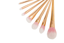 Load image into Gallery viewer, 10 Colour Matte EyeShadow Pallette and 7 piece rose gold professional Make Up Brushes