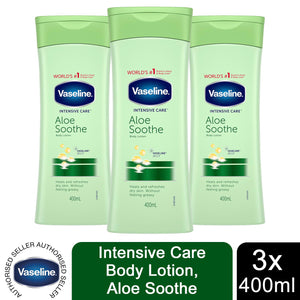 Vaseline Intensive Care Body Lotion, 3 Pack, 400ml