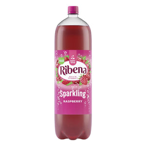 8pk of 2Litre Ribena Raspberry Rich in Vitamin C Sparkling Energy Drink