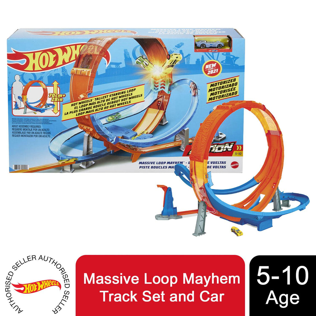 Hot Wheels Massive Loop Mayhem Track Set and Car