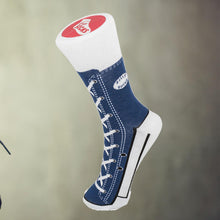 Load image into Gallery viewer, Tobar Silly Sneaker Trainer/Joke Style Socks Size 5-11, SNEAKER SOCKS NAVY BLUE